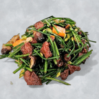 Best 九菜花牛仔粒 Sauteed Diced Beef w. Chives in Elmhurst, NY